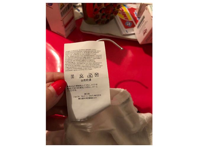 Armani Jeans T-Shirt in Eggshell aus Viskose Aus weiß - Ansicht 9