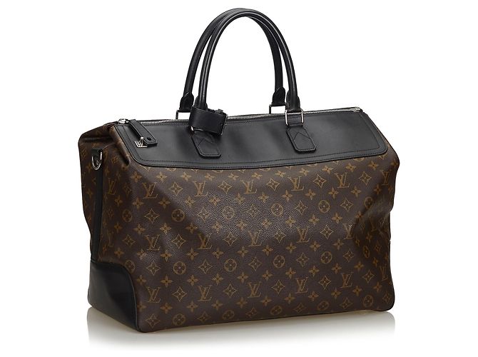 Louis Vuitton Brown Monogram Macassar Neo Greenwich Marrone Nero - vista 2