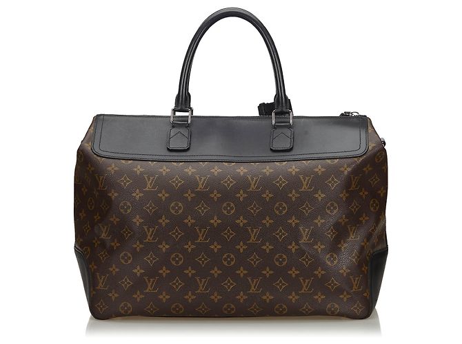 Louis Vuitton Brown Monogram Macassar Neo Greenwich Marrone Nero - vista 3