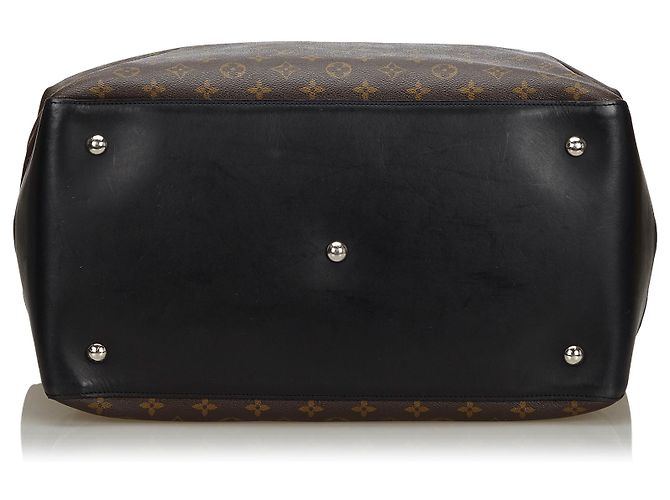 Louis Vuitton Brown Monogram Macassar Neo Greenwich Marrone Nero - vista 4