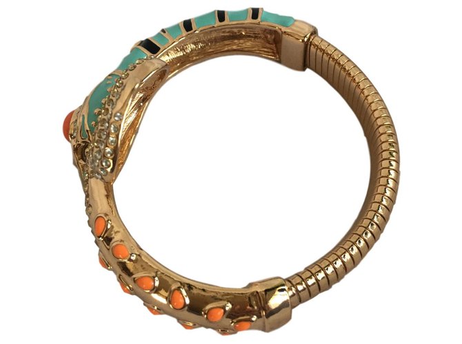 Anna Dello Russo pour H & M Pulsera de serpiente Negro Dorado Coral Turquesa - vista 2