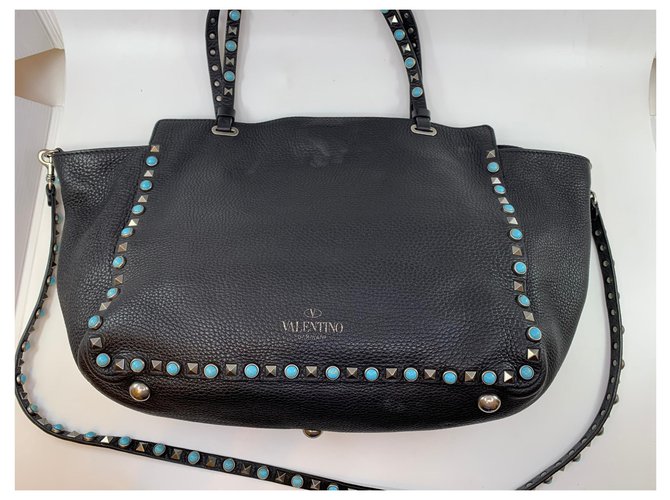 Valentino Garavani Rockstud Rolling Tote Nero - vista 2