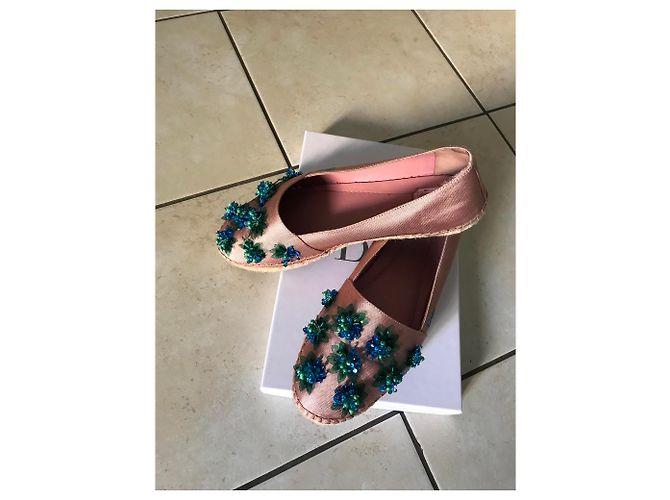 Alpargatas Dior Rosa de Tela Talla 40 - vista 3