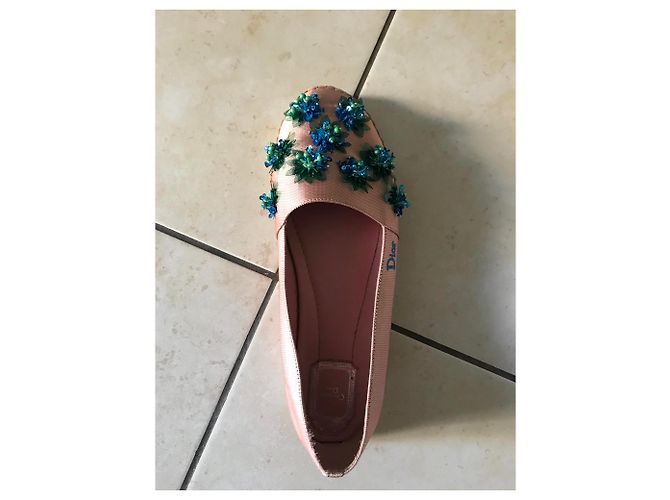 Alpargatas Dior Rosa de Tela Talla 40 - vista 4