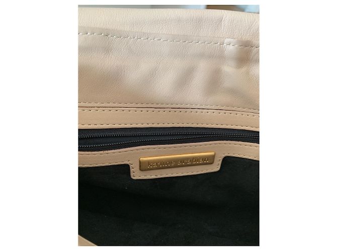 Karine Arabian Borsa a serpente d'acqua gialla e beige, Fermaglio dorato arabo Karine - vista 5