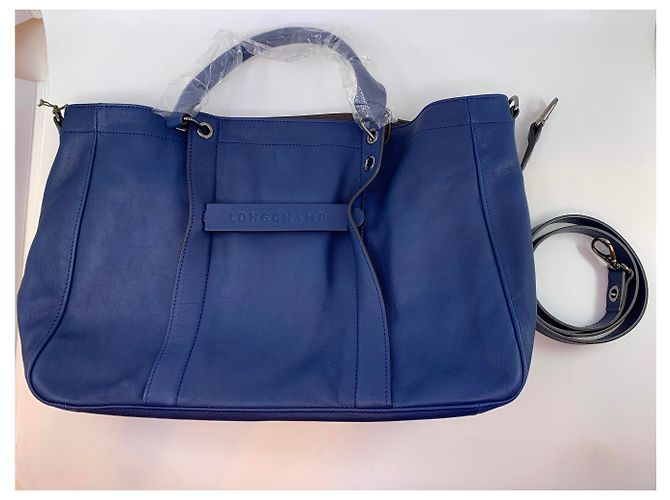 Borsa Longchamp 3D blu scuro in pelle - vista 11