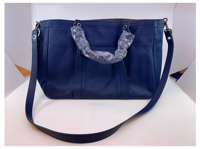 Borsa Longchamp 3D blu scuro in pelle - vista 3