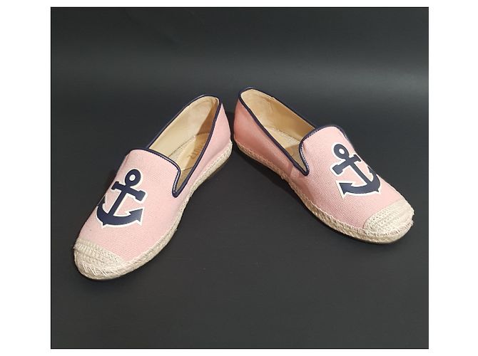 Espadrillas Schutz Rosa e Blu in Pelle e Tessuto - vista 3