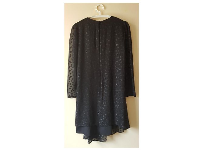 Autre Marque Pedro Del Hierro Seidenkleid Schwarz - Ansicht 2