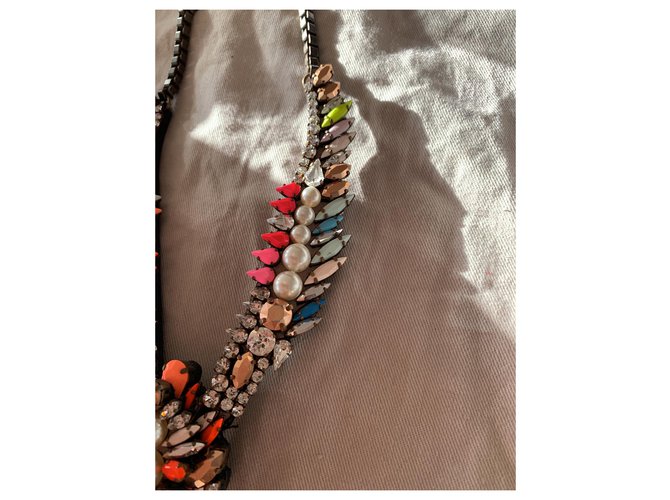 Nuova collana shourouk in perle e strass multicolor. Multicolore - vista 5