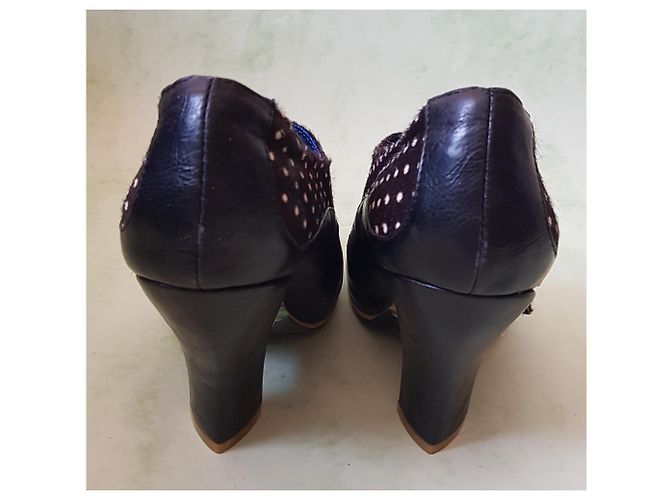 Autre Marque Tacchi Irregular Choice in Pelle e Pony Hair Multicolore - vista 6