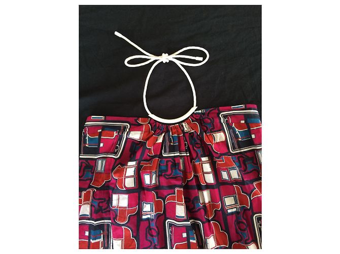 Vestido de verano Hermès de algodón con estampado abstracto espalda descubierta Multicolor - vista 2