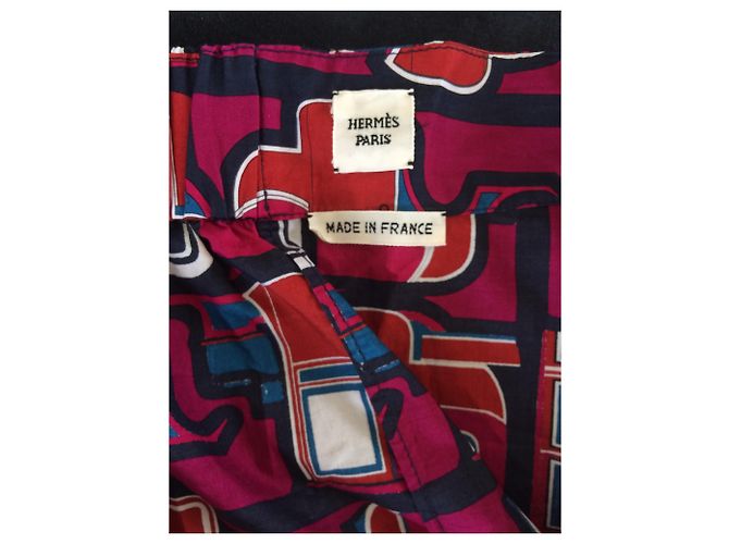 Vestido de verano Hermès de algodón con estampado abstracto espalda descubierta Multicolor - vista 3