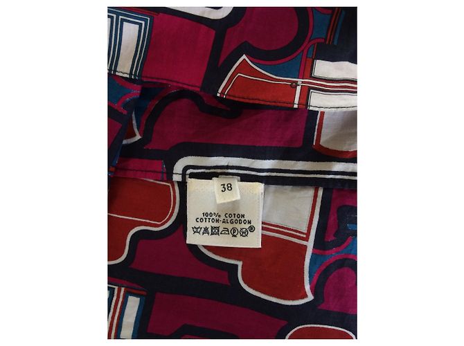 Vestido de verano Hermès de algodón con estampado abstracto espalda descubierta Multicolor - vista 4