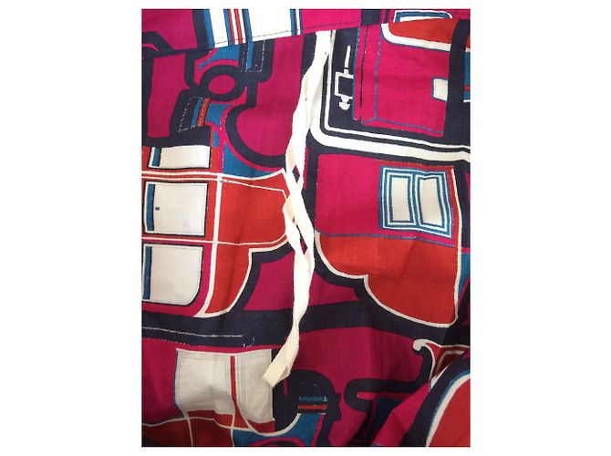 Vestido de verano Hermès de algodón con estampado abstracto espalda descubierta Multicolor - vista 7