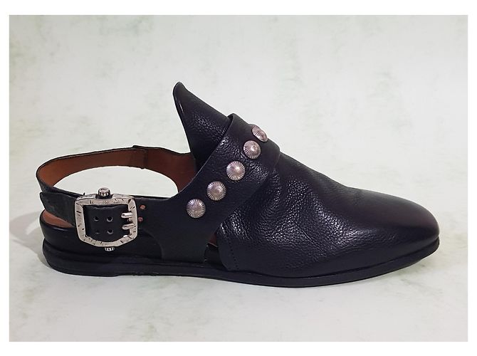 Autre Marque Sandali A.S.98 in pelle nera Nero - vista 2