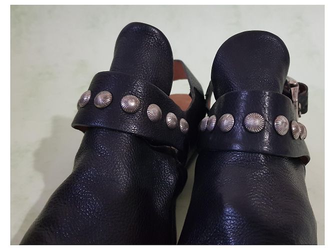 Autre Marque Sandali A.S.98 in pelle nera Nero - vista 6