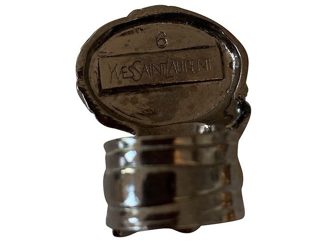Anello Arty in onice nero e argento placcato Yves saint laurent - vista 2