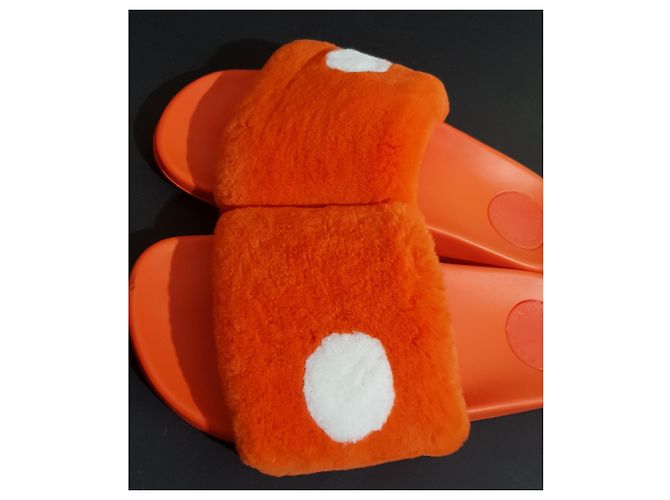 Sandali Marc by Marc Jacobs Dot in pelliccia arancione - vista 2
