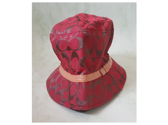 Cappello in tessuto Coach Corallo Multicolore - vista 2