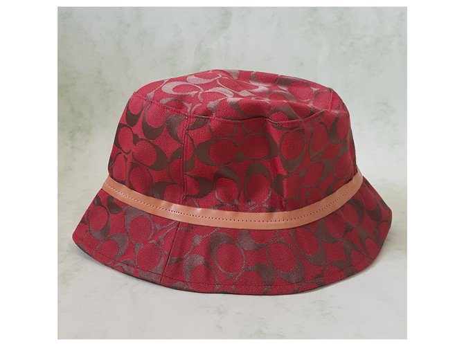 Cappello in tessuto Coach Corallo Multicolore - vista 3