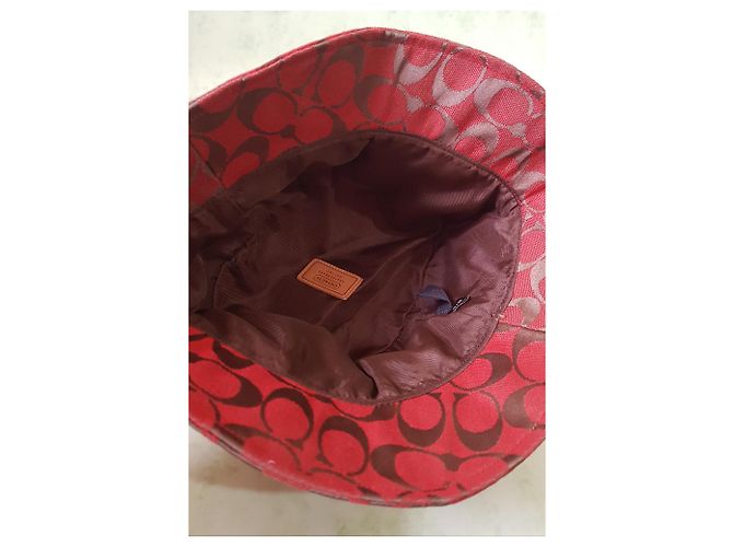 Cappello in tessuto Coach Corallo Multicolore - vista 4