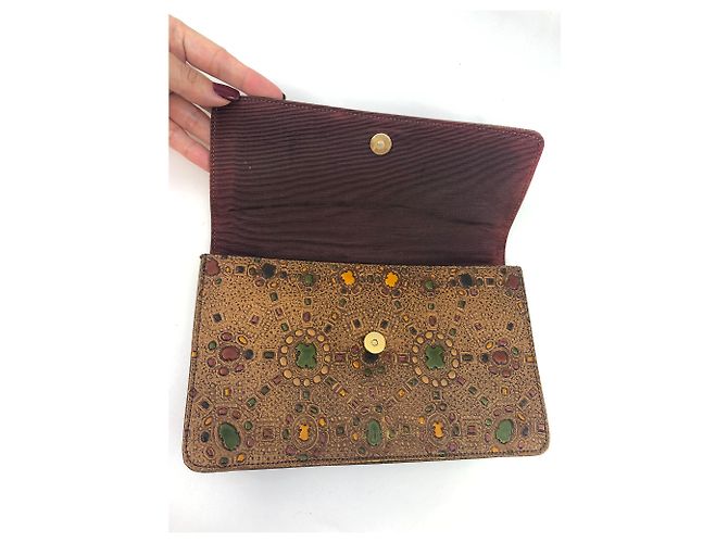 Carrie Forbes Clutch Bag Copper - view 8