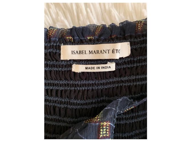 Abito Isabel Marant Etoile in seta Blu Oro Blu Navy D'oro - vista 3