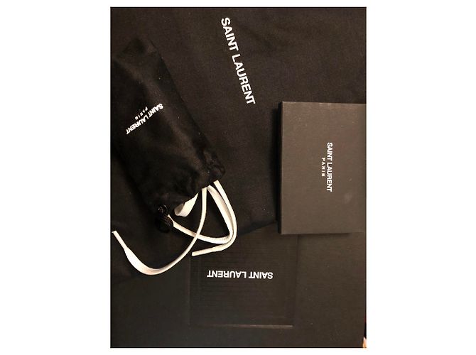 Sneakers Saint Laurent Court in pelle bianca Bianco - vista 4