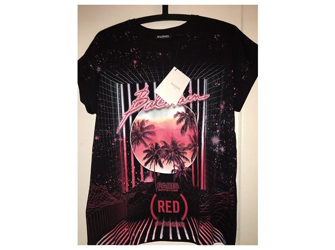 T-shirt exclusiva Balmain edição limitada da semana de moda de Paris 2019 Preto - vista 4