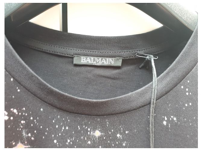 T-shirt exclusiva Balmain edição limitada da semana de moda de Paris 2019 Preto - vista 5