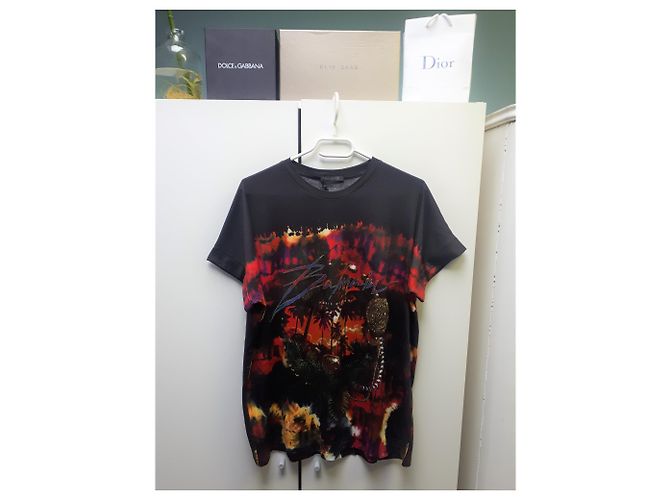 Camiseta de palmera de la marca de diseño Balmain. Multicolor - vista 2