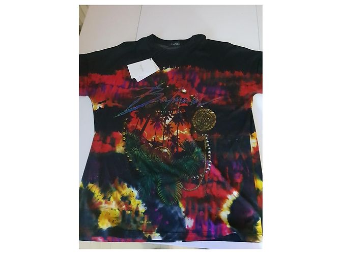 Camiseta de palmera de la marca de diseño Balmain. Multicolor - vista 4
