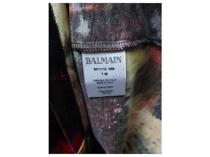 Camiseta de palmera de la marca de diseño Balmain. Multicolor - vista 8