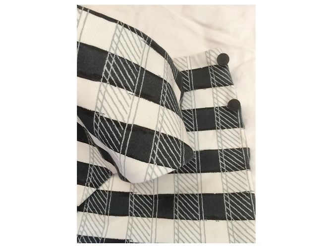 Kenzo Skorts Karo blau weiß Baumwolle Marineblau - Ansicht 3
