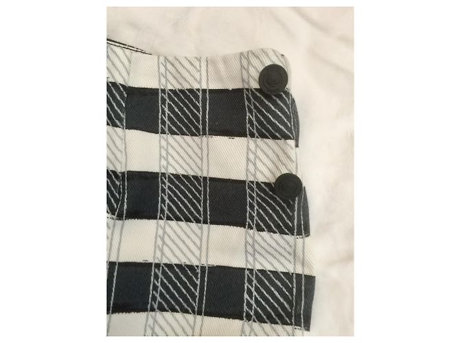 Kenzo Skorts Karo blau weiß Baumwolle Marineblau - Ansicht 8