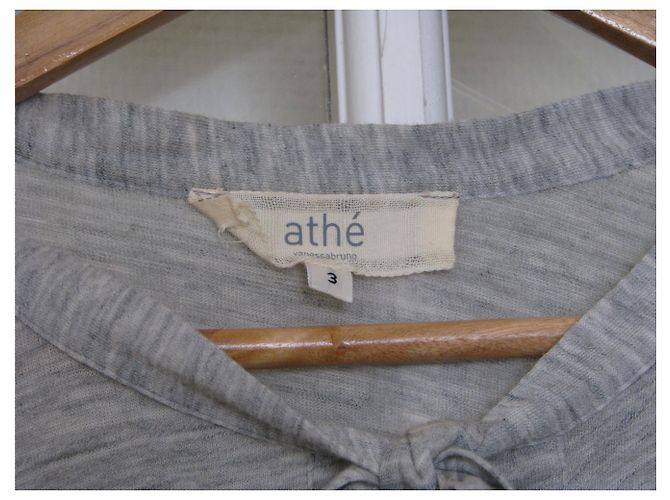 T-shirt Vanessa Bruno Athe in cotone grigio antracite - vista 3