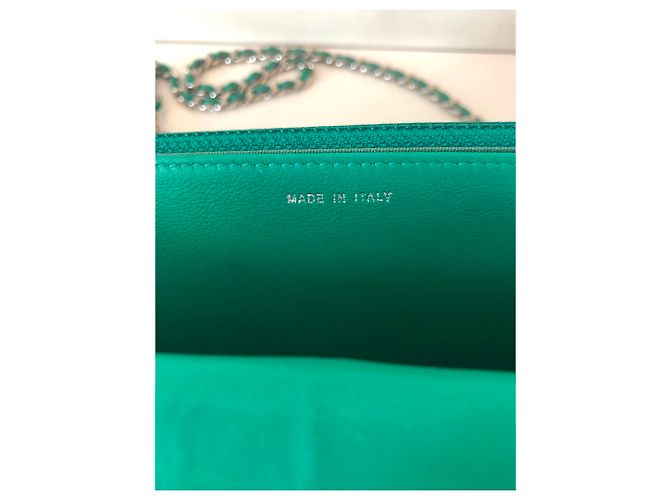 Wallet On Chain Chanel WOC Verde - vista 8