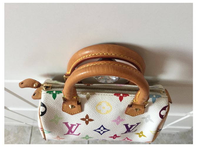 Louis Vuitton Nano HL mini speedy Bianco - vista 10