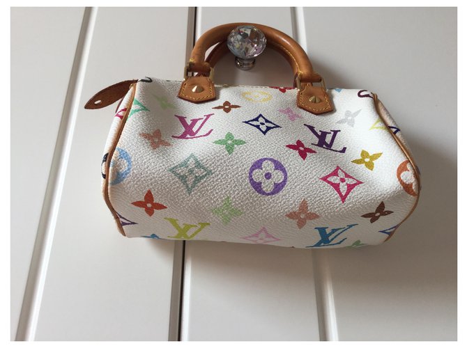 Louis Vuitton Nano HL mini speedy Bianco - vista 4