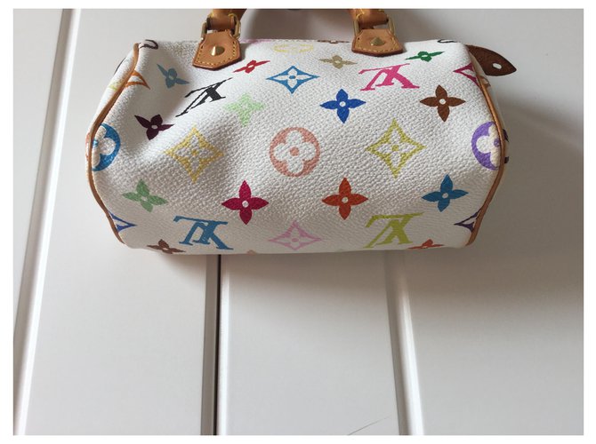 Louis Vuitton Nano HL mini speedy Bianco - vista 5