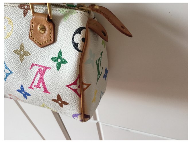 Louis Vuitton Nano HL mini speedy Bianco - vista 6