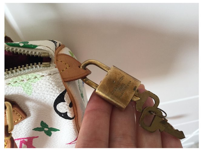 Louis Vuitton Nano HL mini speedy Bianco - vista 7