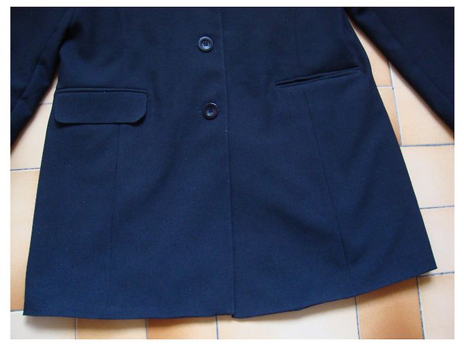 inconnue Rodingote Jacke schwarz Polyester Größe 44 - Ansicht 3