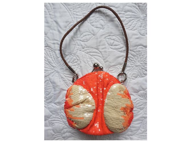 Jamin Puech Borsa a tracolla con paillettes Jamin Peuch Arancione - vista 2