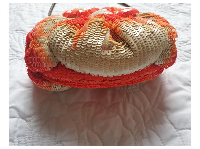Jamin Puech Borsa a tracolla con paillettes Jamin Peuch Arancione - vista 5