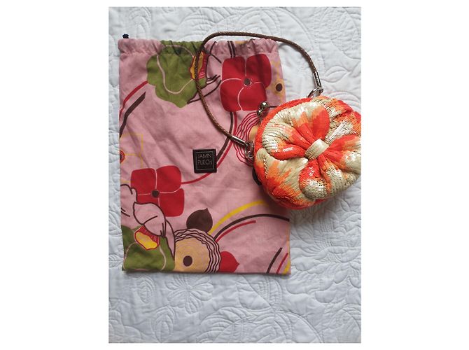Jamin Puech Borsa a tracolla con paillettes Jamin Peuch Arancione - vista 6