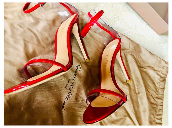 Gianvito Rossi G string vernice Tabasco Red - vista 10
