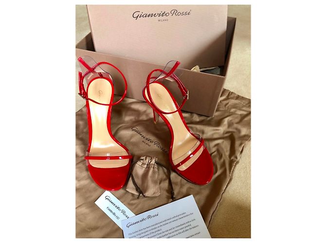 Gianvito Rossi G string vernice Tabasco Red - vista 11