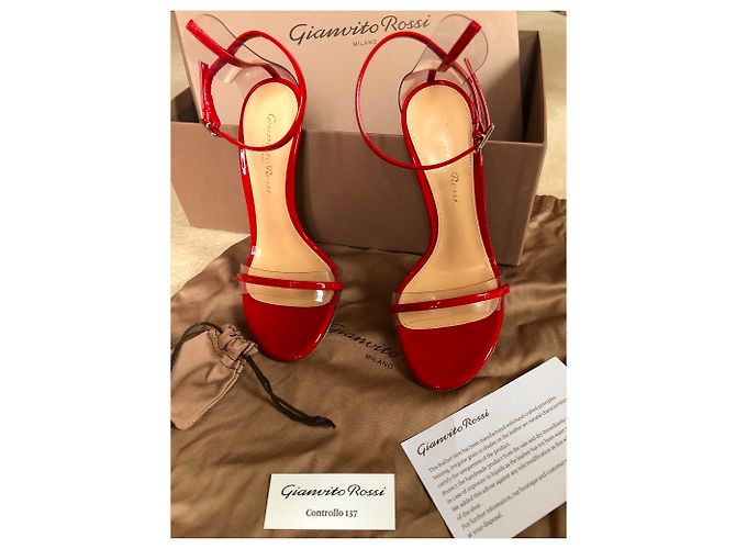 Gianvito Rossi G string vernice Tabasco Red - vista 15
